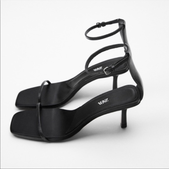 Zara black minimal sandals